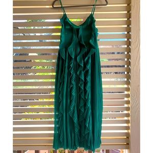 H&M Midi Dress Emerald Kelly Green Size 8